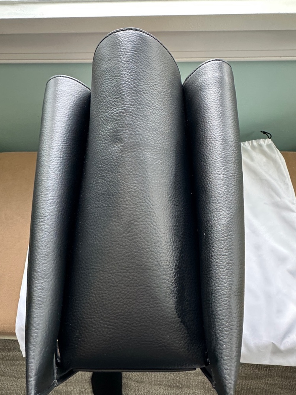 Freja New York Black Leather Tote Bag with dust bag - Picture 7 of 13